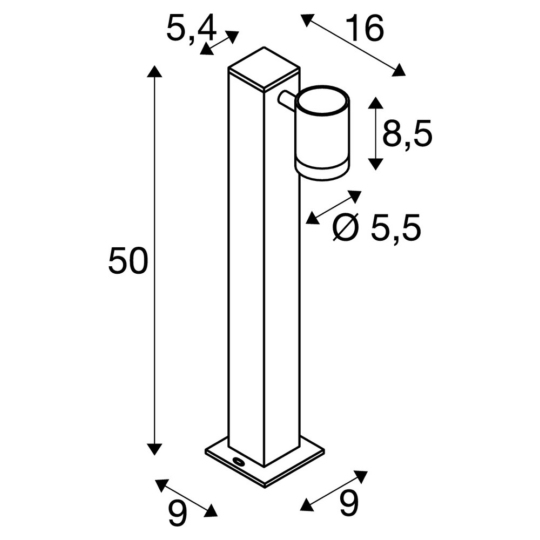 Dimensioned drawing