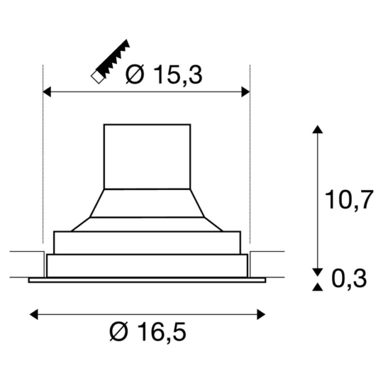 Dimensioned drawing