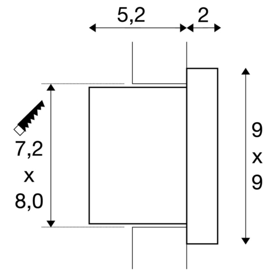 Dimensioned drawing