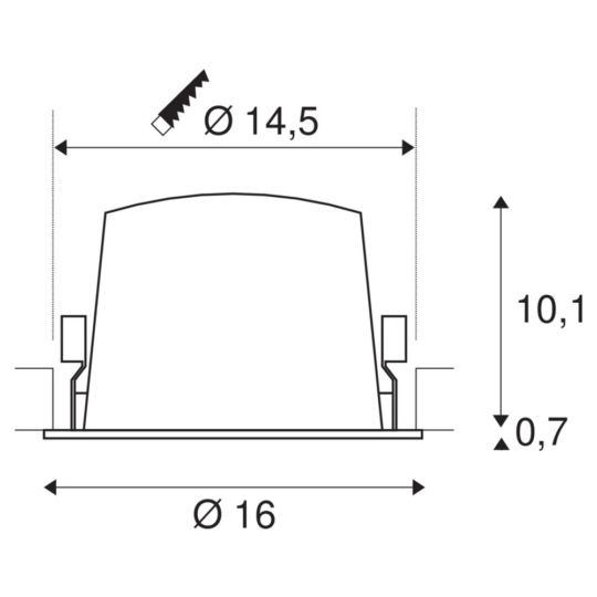 Dimensioned drawing