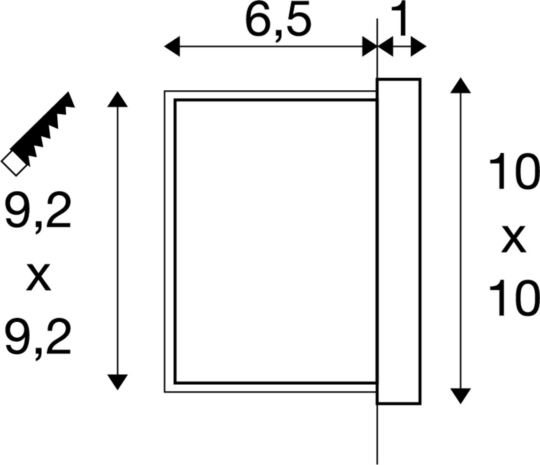 Dimensioned drawing