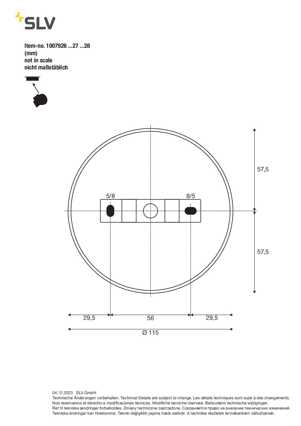 Dimensioned drawing