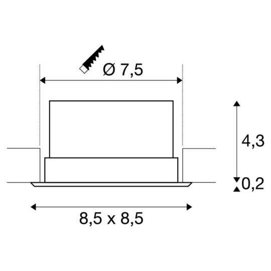 Dimensioned drawing