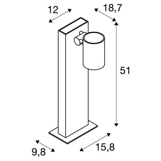 Dimensioned drawing