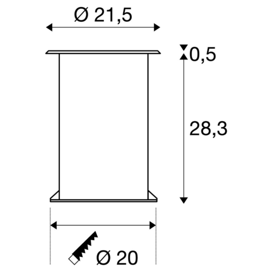 Dimensioned drawing