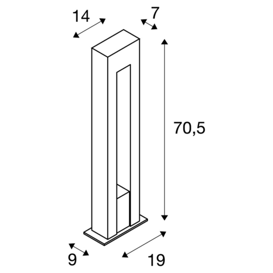 Dimensioned drawing