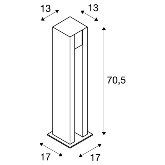 Dimensioned drawing