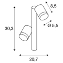 Dimensioned drawing