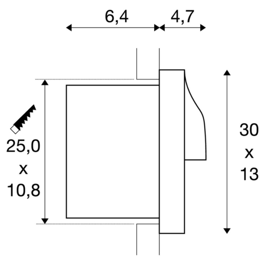 Dimensioned drawing