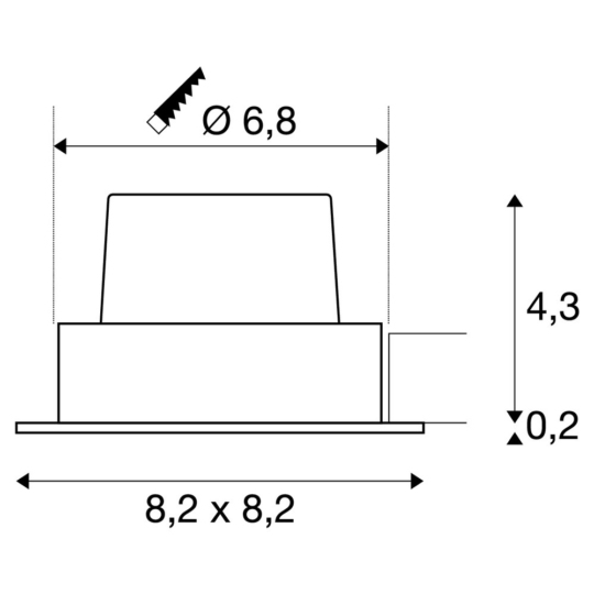 Dimensioned drawing