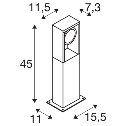 Dimensioned drawing