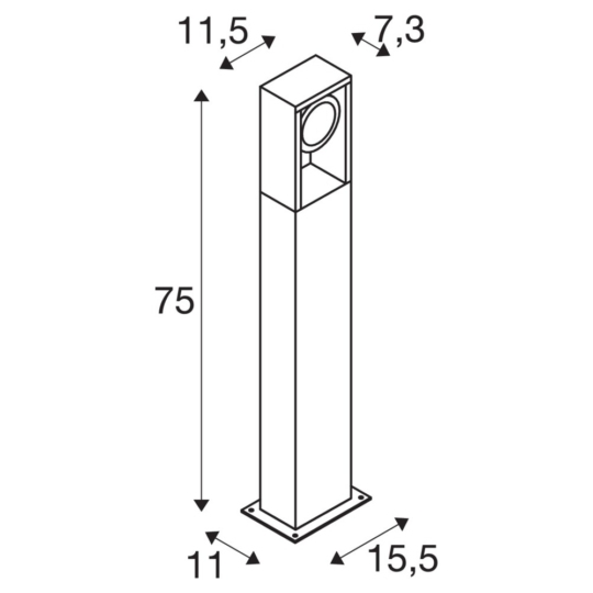 Dimensioned drawing