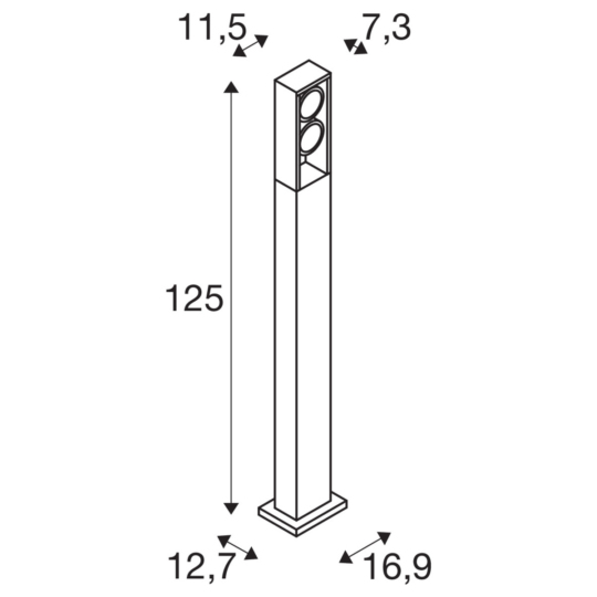 Dimensioned drawing